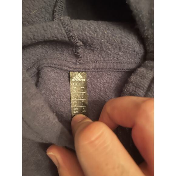 Adidas Golf Pullover Men's Hoodie, Size Large Navy Blue - Picture 3 of 8